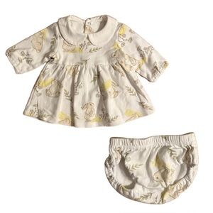 ABSOLUTELY PRECIOUS Baby Girl Easter Bunny Dress & Diaper Cover